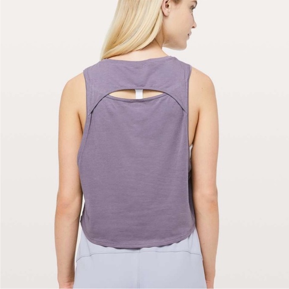 Lululemon Purple Crop Tank Top - Picture 1 of 6